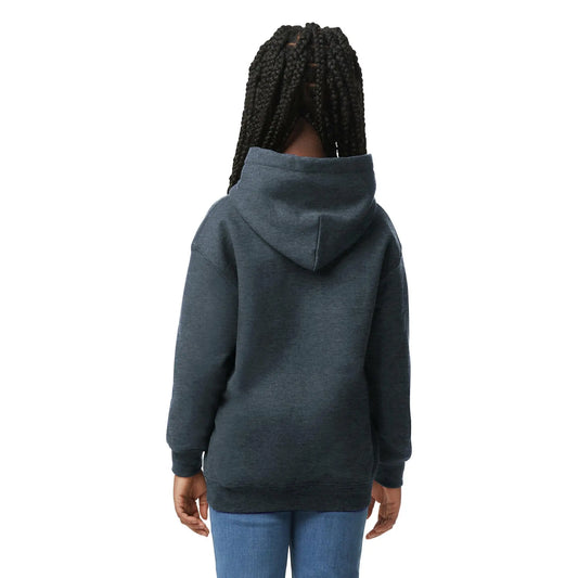 Gildan Youth Hoodie Sweatshirt, Style G18500B Medium Dark Heather